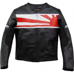 Nexx Unlimited Black & Red Motorcycle Leather Jacket 